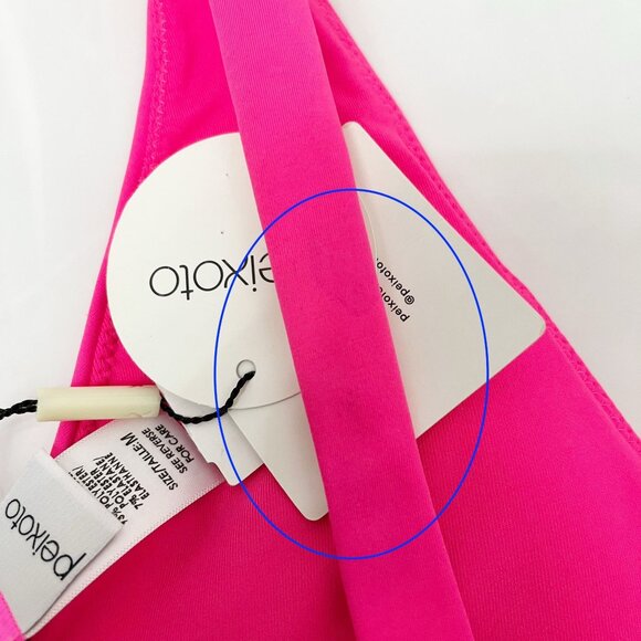 NEW Peixoto Charlie Embroidered Bikini Swim Top in Pink Ruby Bright Size Medium - Picture 5 of 5